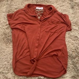 Large orange shirt